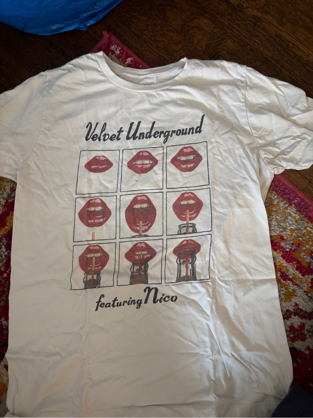 Velvet Underground Featuring Nico Graphic Tee - White with Red Lips